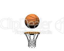 3d basketball isolated on a white