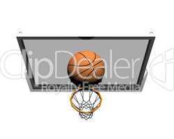 3d basketball isolated on a white