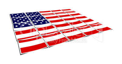 usa flag isolated on a white