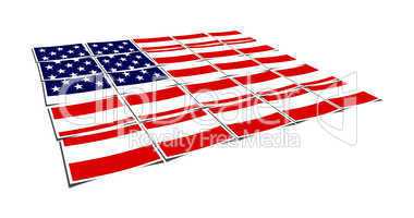 usa flag isolated on a white