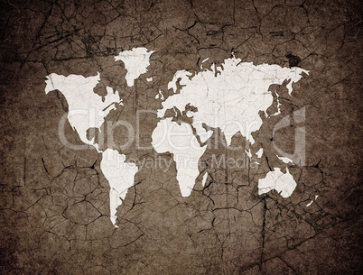 old world map on retro paper