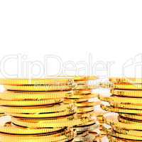 coins isolated on a white