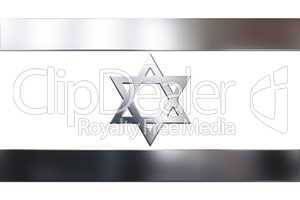 israel flag with metal texture