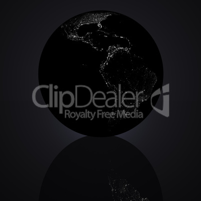 black 3D globe