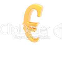 currency sign isolated on a white