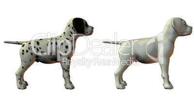 dalmation dog 3d model
