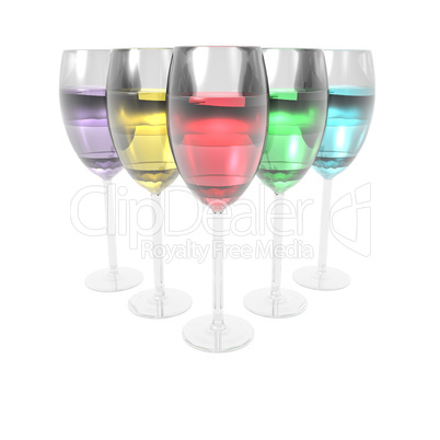 wine glass isolated on a white