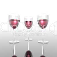 wineglass and bottles