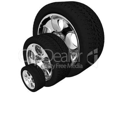 tire wheel isolated on a white