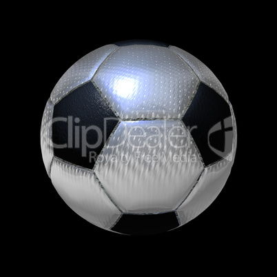 soccer ball isolated on a black