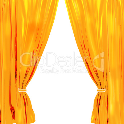 drapery isolated on a white