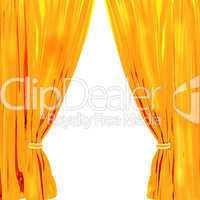 drapery isolated on a white