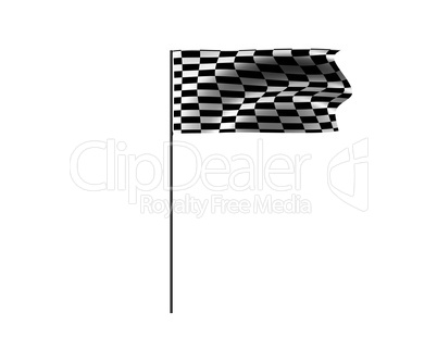 racing flag isolated on a white