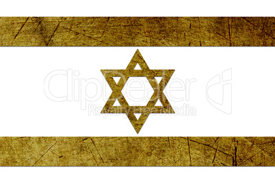 israel flag with metal texture