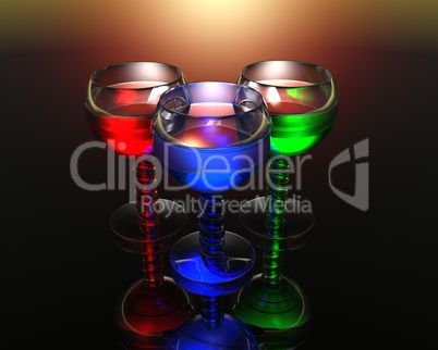 wine glass in 3D