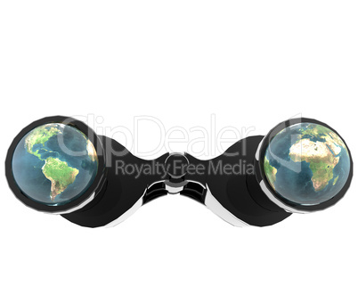 3d binocular with earth