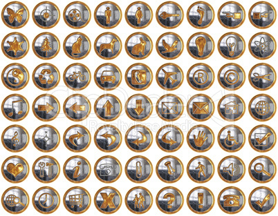 Golden Bright Icons Suite with original size 256x256 each