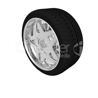 tire wheel isolated on a white