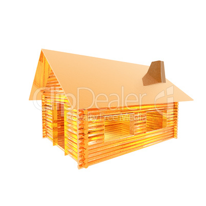 3d house model isolated on a white