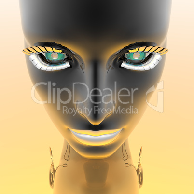 cyber girl portrait