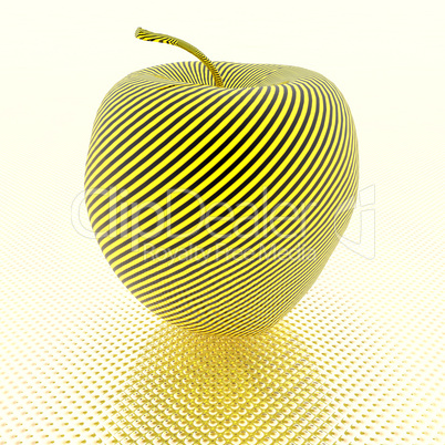 apple with yellow stripe texture