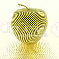 apple with yellow stripe texture