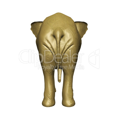 3d elephant isolated on white background