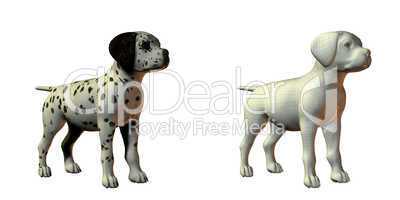dalmation dog 3d model