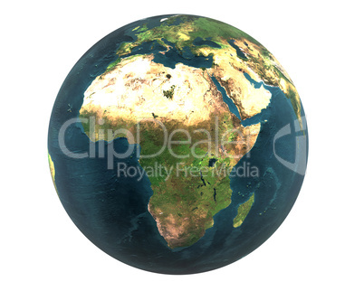 3D world Africa isolated