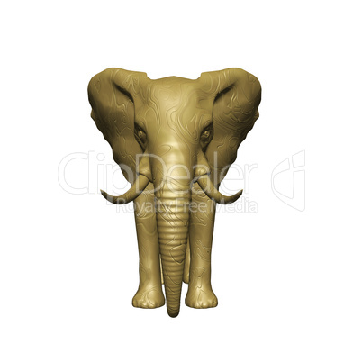 3d elephant isolated on white background