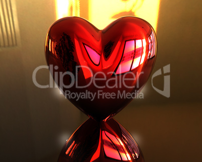 red love 3D heart