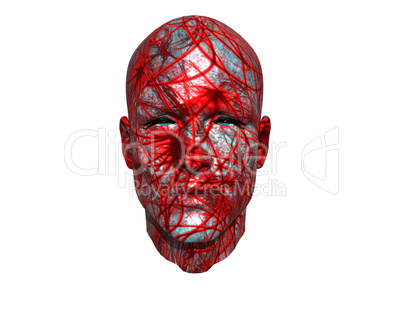 3D men face with texture