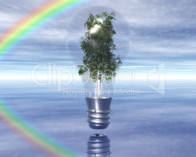 3D lamp with tree