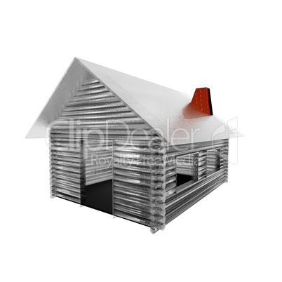 3d house model isolated on a white
