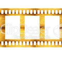 blank cinema film isolated on white