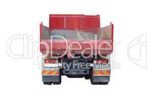 red lorry isolated on a white