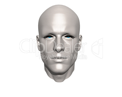 3D men face with texture