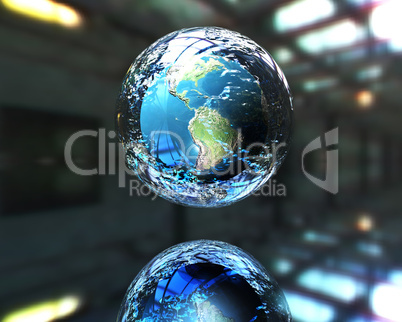 earth in glass orb
