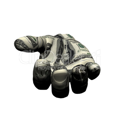hand with us dollar texture