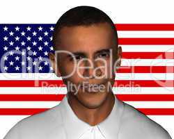 Barack Obama 3d model isolated on a white