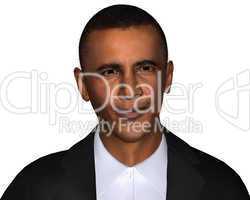 Barack Obama 3d model isolated on a white