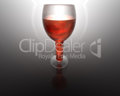 wine glass in 3D
