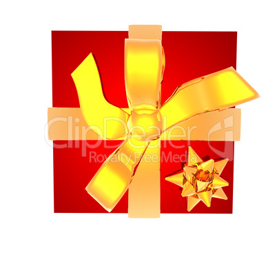 Christmas presents and gifts box isolated on a white
