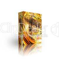 golden tubes  abstract box template