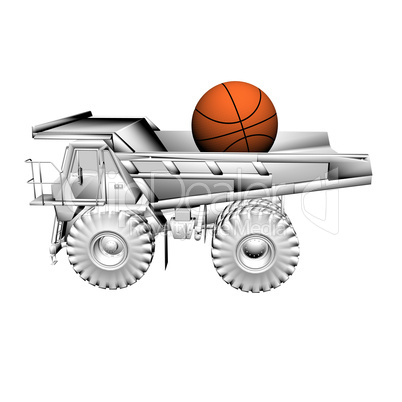 truck and sport ball