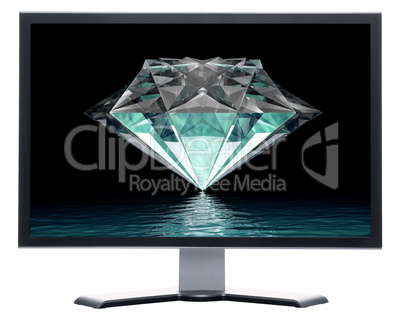 monitor with diamond backgrounds