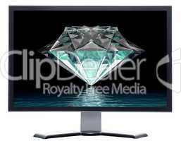 monitor with diamond backgrounds
