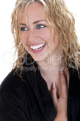 Beautiful Laughing Happy Young Blond Woman With Perfect Teeth