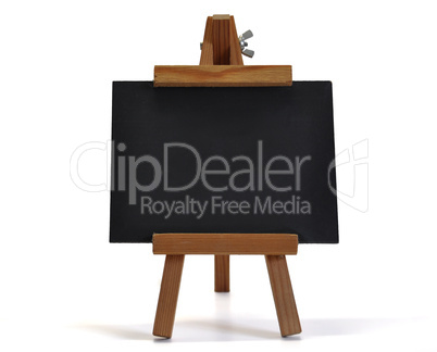 Isolated blackboard with easel (for your text)