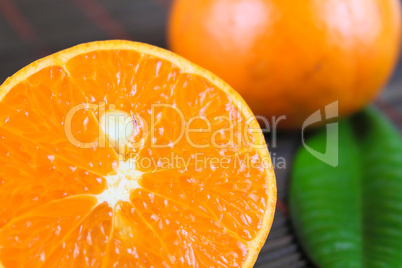 The cut tangerine